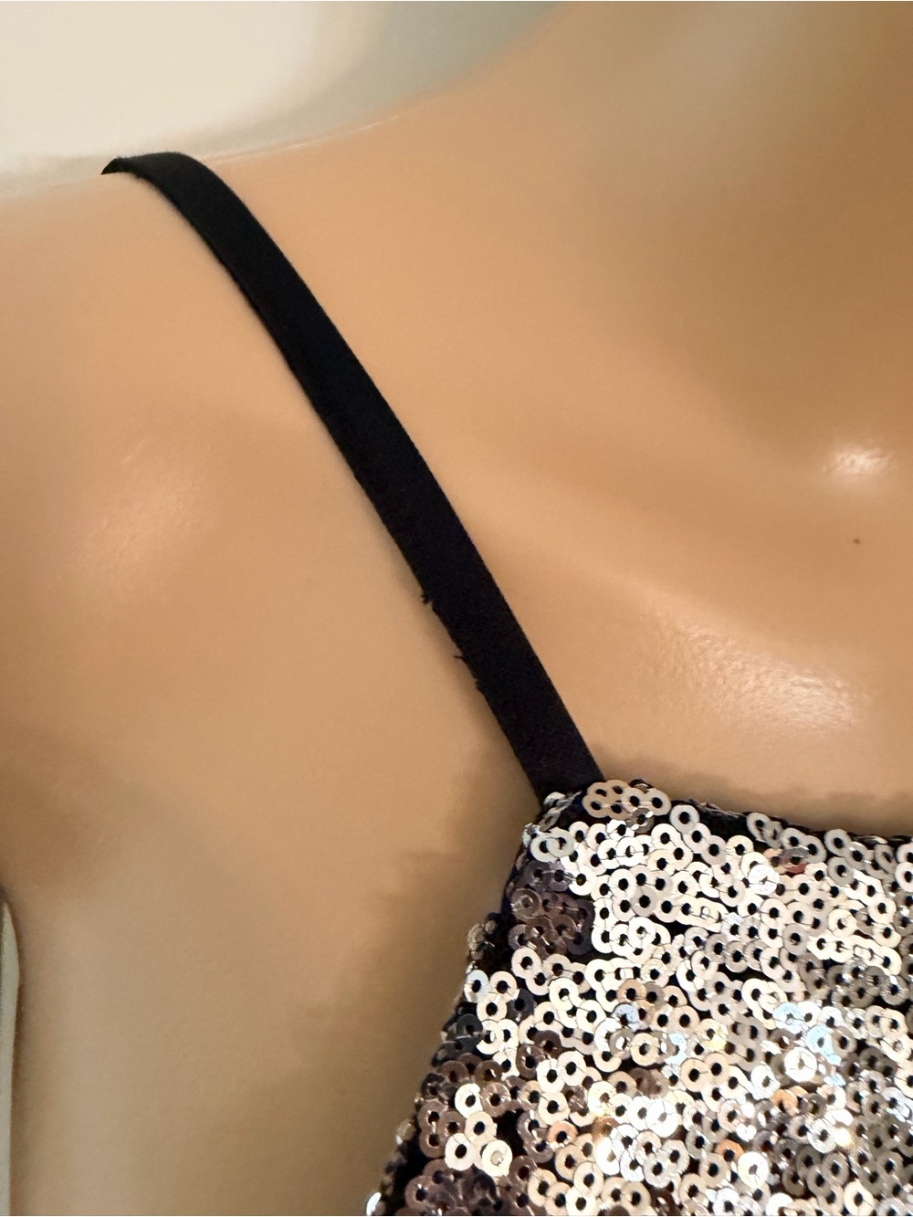 Altar'd State Silver Sequin Spaghetti-Strap Mini Dress - Picture 4 of 12